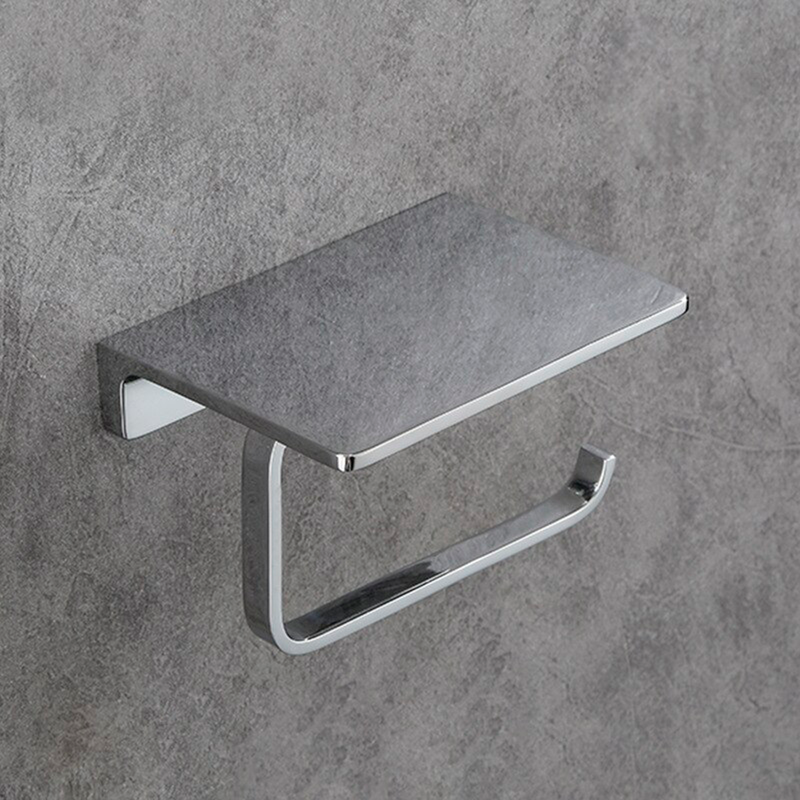 Devon Mare Toilet Paper Holder - Wall Mount - 5" Brass/Polished Chrome