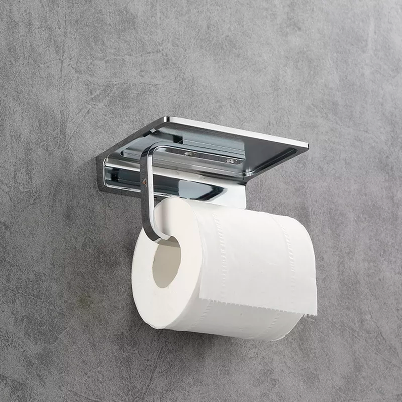 Devon Mare Toilet Paper Holder - Wall Mount - 5" Brass/Polished Chrome