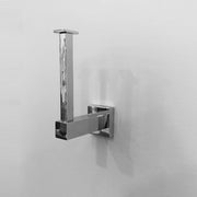 Cubic Spare Toilet Paper Holder - Wall Mount - 6" Brass/Polished Chrome