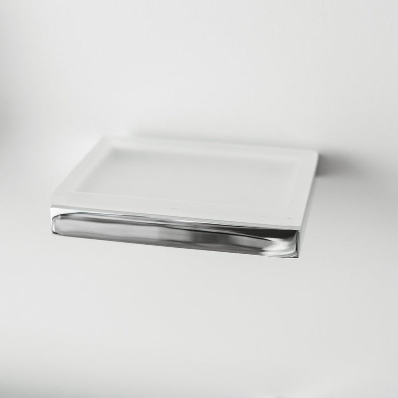 Edition K Soap Dish - Wall Mount - 5" Brass/Glass/Polished Chrome