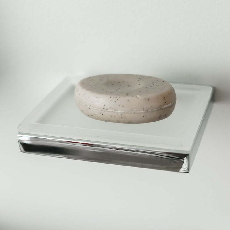 Edition K Soap Dish - Wall Mount - 5" Brass/Glass/Polished Chrome