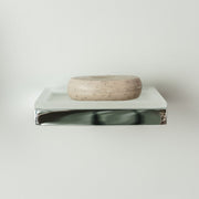 Edition K Soap Dish - Wall Mount - 5" Brass/Glass/Polished Chrome