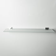 Cubic Glass Shower Shelf - Wall Mount - 24" Brass/Glass/Polished Chrome