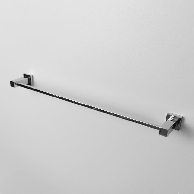 Cubic Single Towel Bar - Wall Mount Brass/Polished Chrome