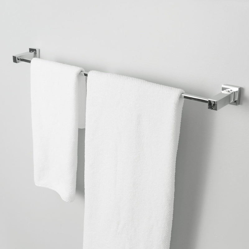 Cubic Single Towel Bar - Wall Mount Brass/Polished Chrome