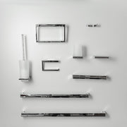 Edition K Single Towel Bar - Wall Mount Brass/Polished Chrome