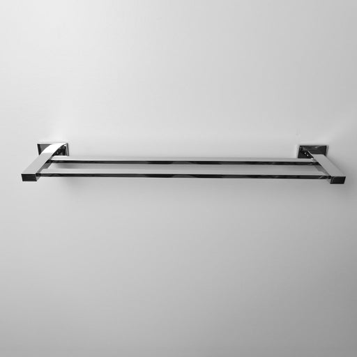 Luk 2 Double Towel Bar - Wall Mount - 24" Brass/Polished Chrome