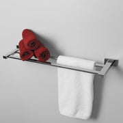 Luk 2 Double Towel Bar - Wall Mount - 24" Brass/Polished Chrome