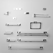 Luk 2 Double Towel Bar - Wall Mount - 24" Brass/Polished Chrome