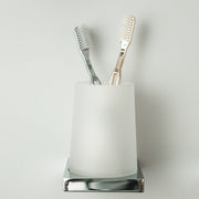 Edition K Toothbrush Holder - Wall Mount - 5" Brass/Glass/Polished Chrome