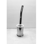 Bathroom Complements Toilet Brush Holder - Free Standing - 4" Stainless Steel/Glass/Polished Chrome