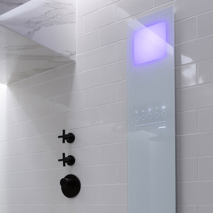 Touch&Steam 45 Integrated 208V Internal Steam Generators - Wall Mount - 10" Tempered Glass/Glass