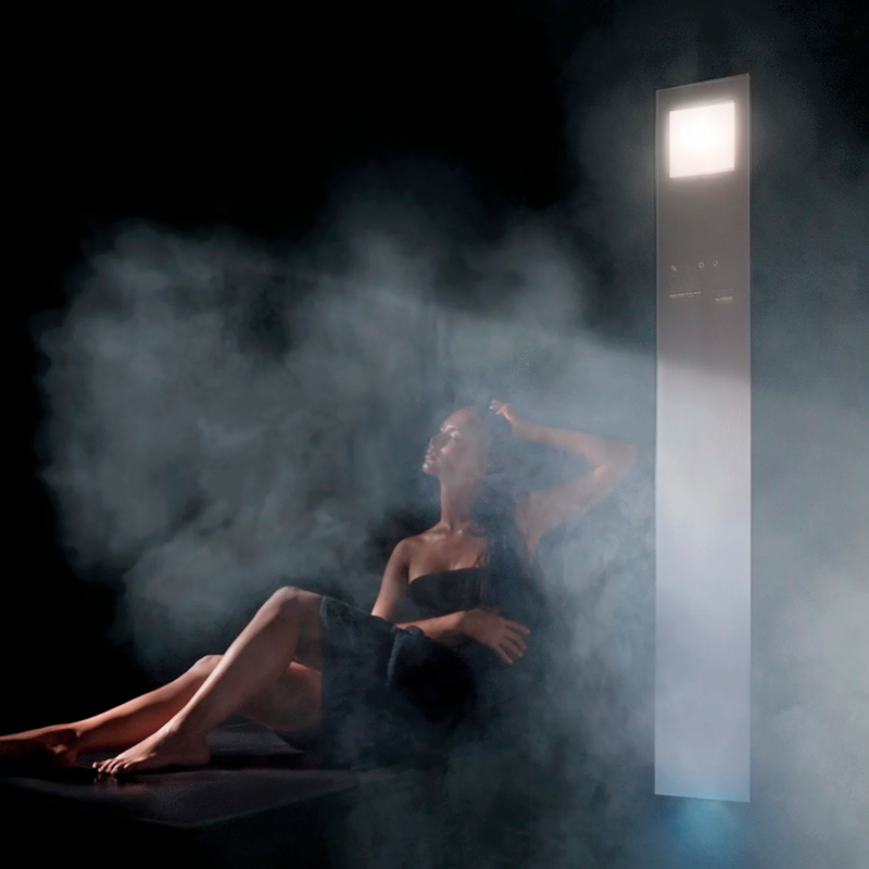 Touch&Steam Smart 45 Integrated 208V Internal Steam Generators - Wall Mount - 10" Tempered Glass/Glass