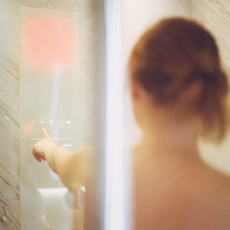 Touch&Steam Smart 45 Integrated 208V Internal Steam Generators - Wall Mount - 10" Tempered Glass/Glass