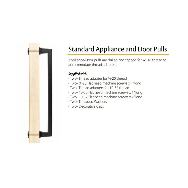 Trail Appliance Pull Handle - Rectangular Modern Appliance Mount