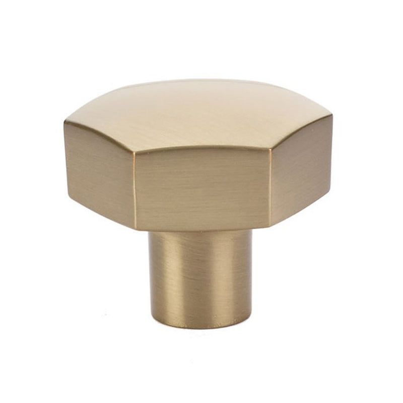 Mod Hex Cabinet Knob - Cabinet Mount - 4" Brass/Satin Brass