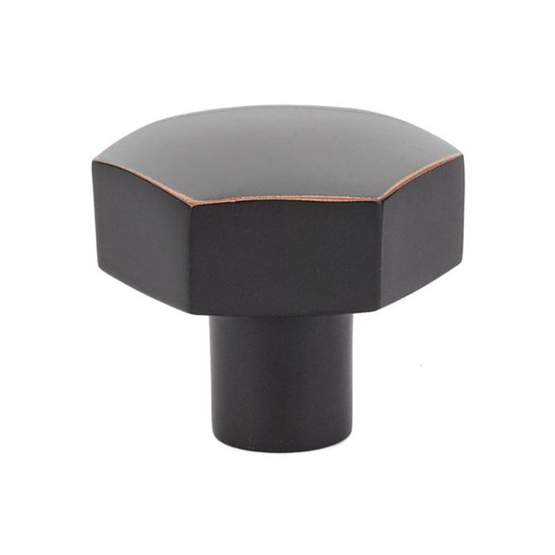 Mod Hex Cabinet Knob - Cabinet Mount - 4" Brass/Oil Rubbed Bronze