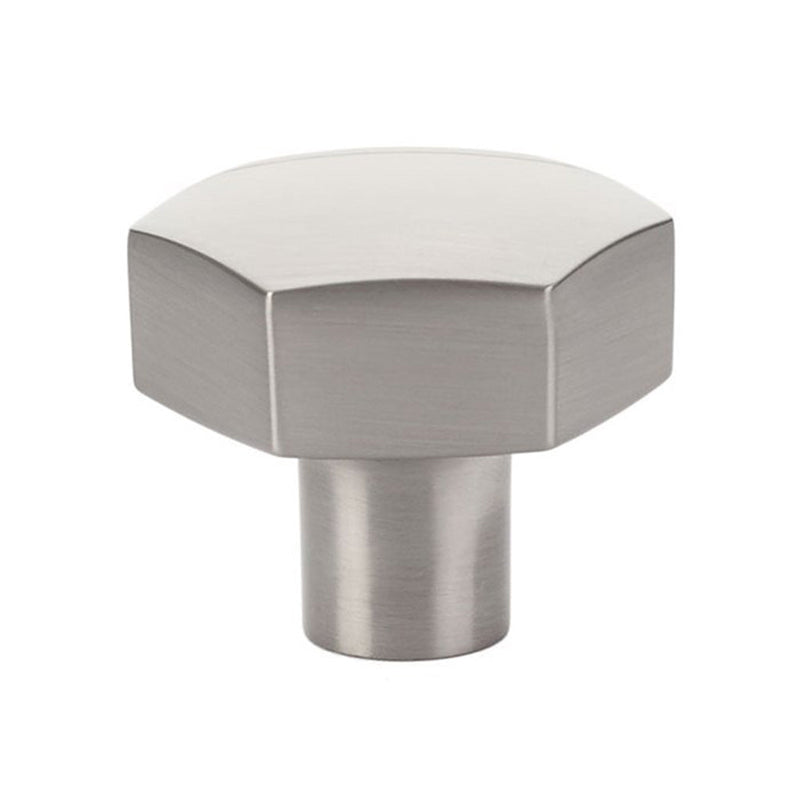 Mod Hex Cabinet Knob - Cabinet Mount - 4" Brass/Satin Nickel