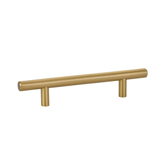 Bar Cabinet Pull Handle - Cabinet Mount - 6" Brass/Satin Brass
