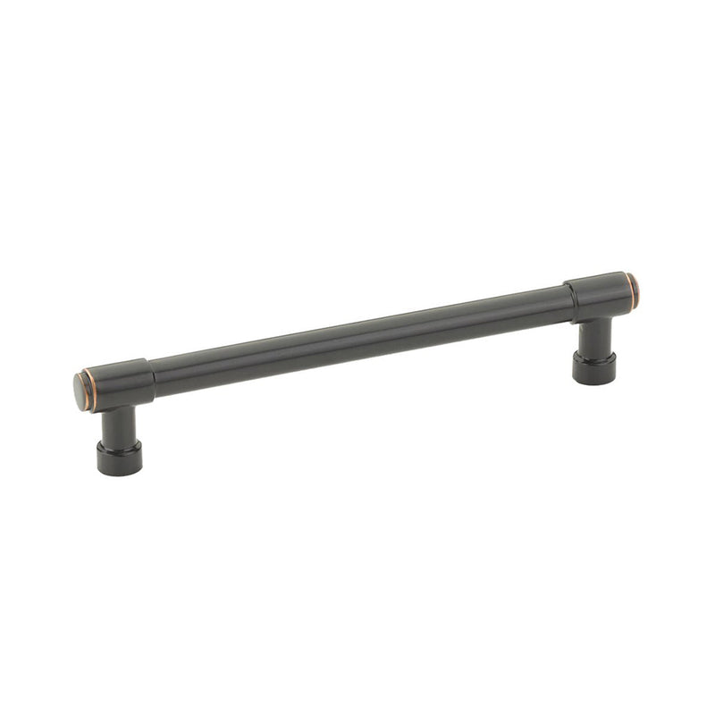 Jasper Cabinet Pull Handle - Cabinet Mount - 6" Brass/Oil Rubbed Bronze