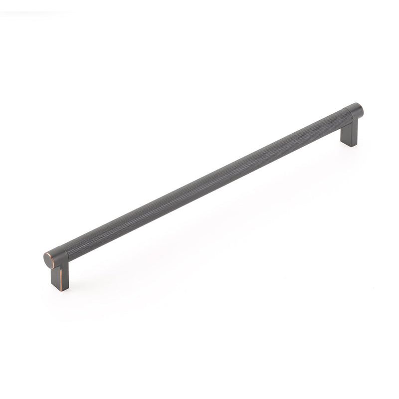 Select Stem Knurled Bar Cabinet Pull Handle - Cabinet Mount - 12" Brass/Oil Rubbed Bronze