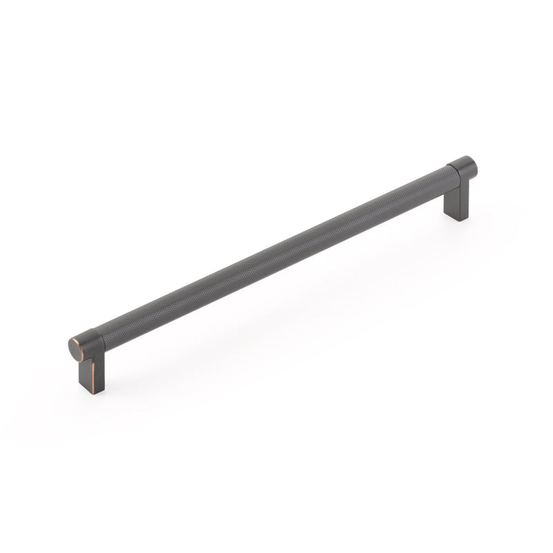 Select Stem Knurled Bar Cabinet Pull Handle - Cabinet Mount - 10" Brass/Oil Rubbed Bronze