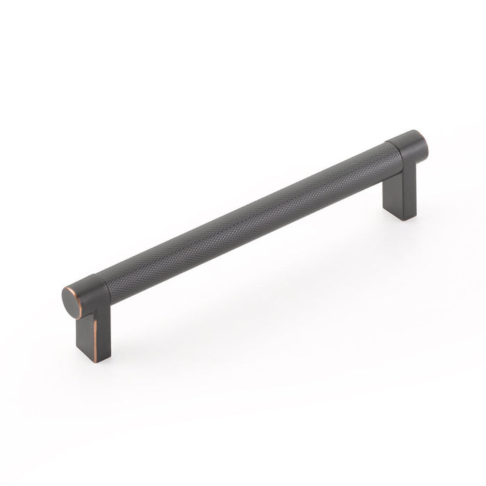 Select Stem Knurled Bar Cabinet Pull Handle - Cabinet Mount - 6" Brass/Oil Rubbed Bronze