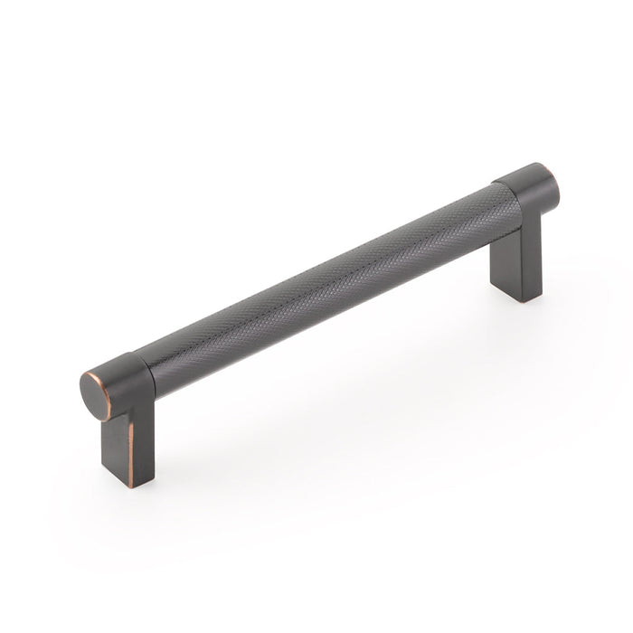 Select Stem Knurled Bar Cabinet Pull Handle - Cabinet Mount - 5" Brass/Oil Rubbed Bronze