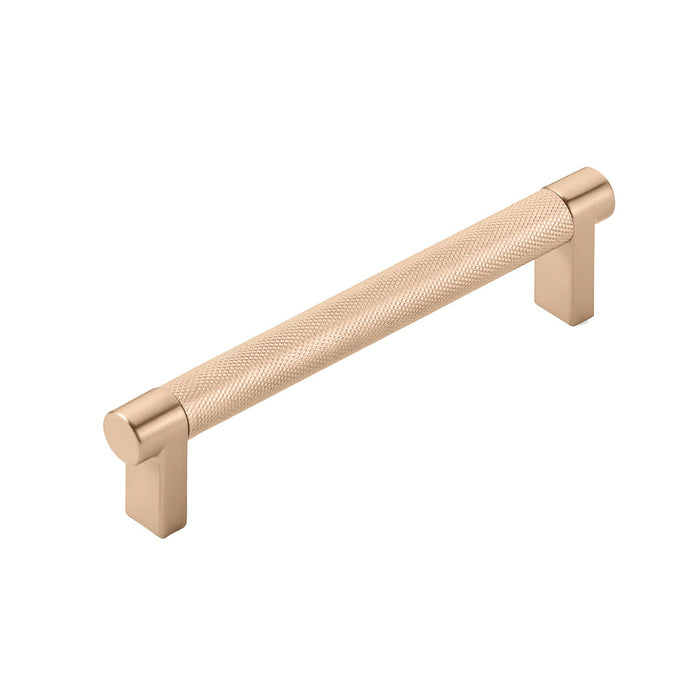 Select Stem Knurled Bar Cabinet Pull Handle - Cabinet Mount - 5" Brass/Satin Copper