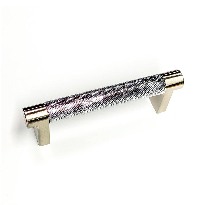 Select Stem Knurled Bar Cabinet Pull Handle - Cabinet Mount - 3" Brass/Satin Nickel/Polished Chrome