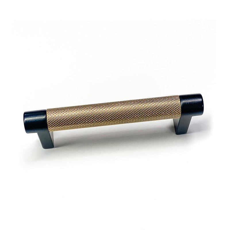 Select Stem Knurled Bar Cabinet Pull Handle - Cabinet Mount - 3" Brass/Flat Black/Satin Brass