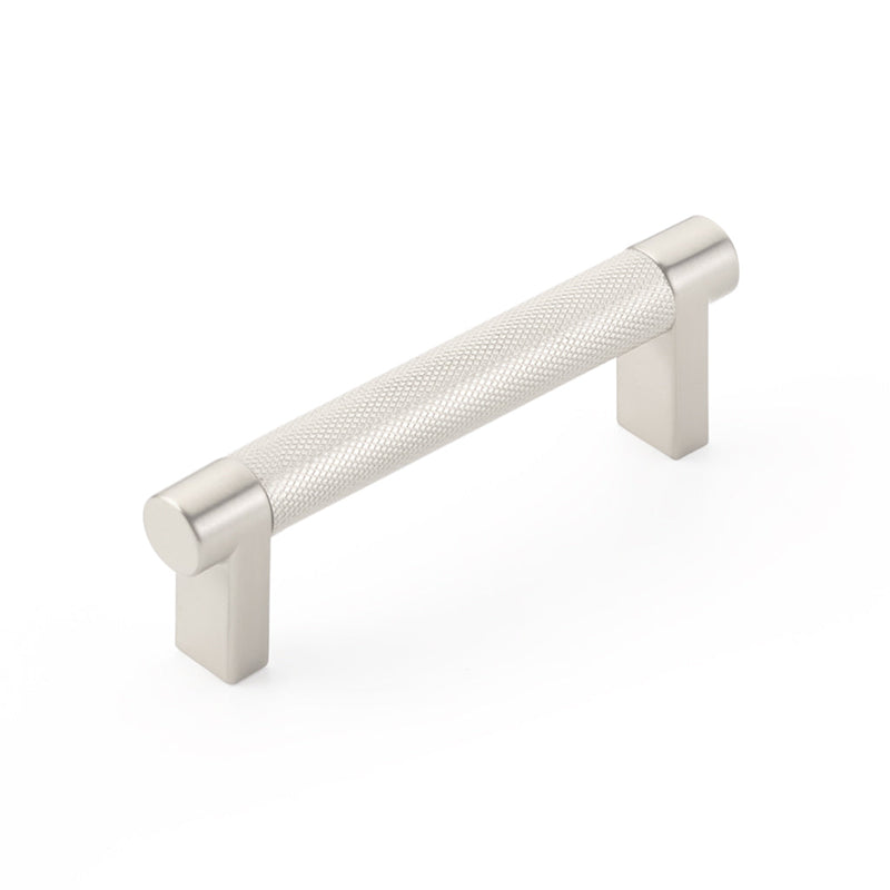 Select Stem Knurled Bar Cabinet Pull Handle - Cabinet Mount - 3" Brass/Satin Nickel
