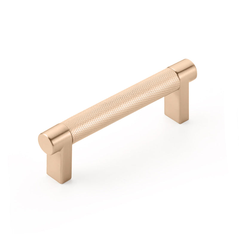 Select Stem Knurled Bar Cabinet Pull Handle - Cabinet Mount - 3" Brass/Satin Copper
