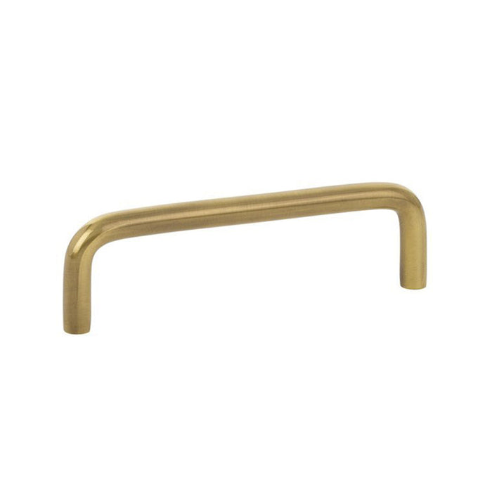 Wire Cabinet Pull Handle - Cabinet Mount - 4" Brass/Satin Brass
