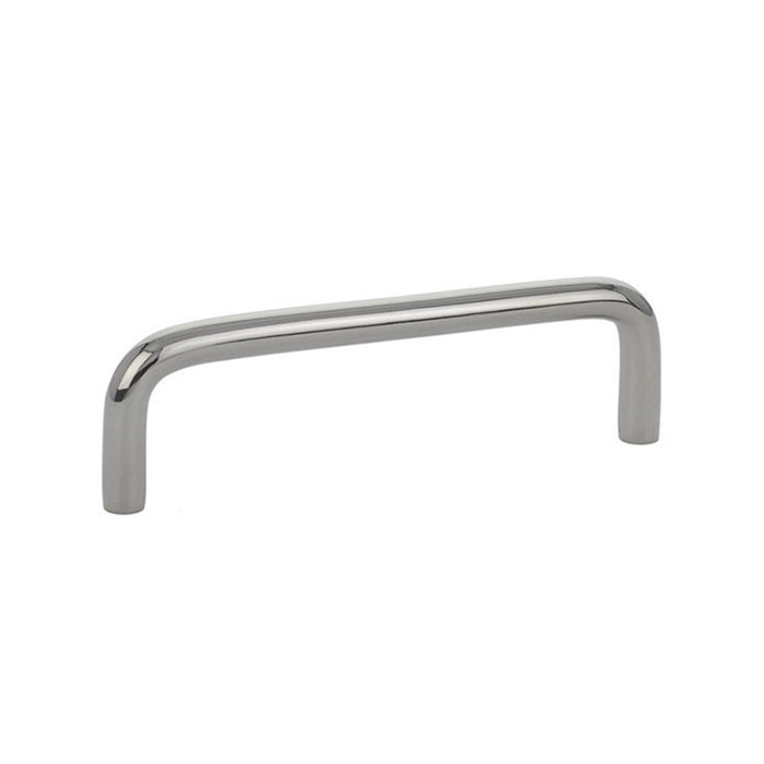 Wire Cabinet Pull Handle - Cabinet Mount - 4" Brass/Polished Nickel