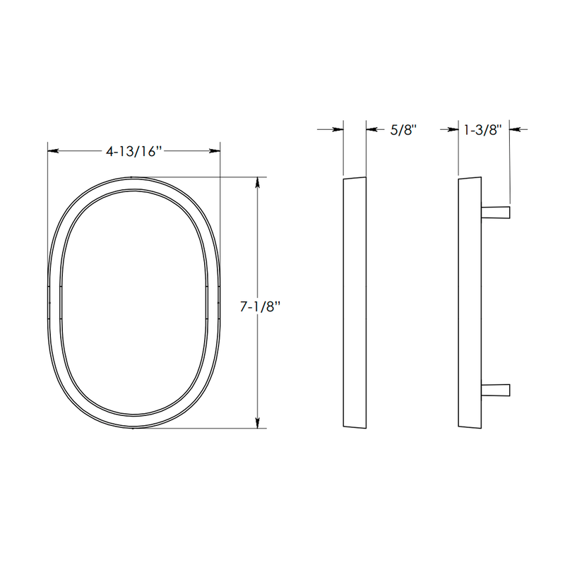 Modern "0" House Numbers - Wall Mount - 7" Zinc/Flat Black
