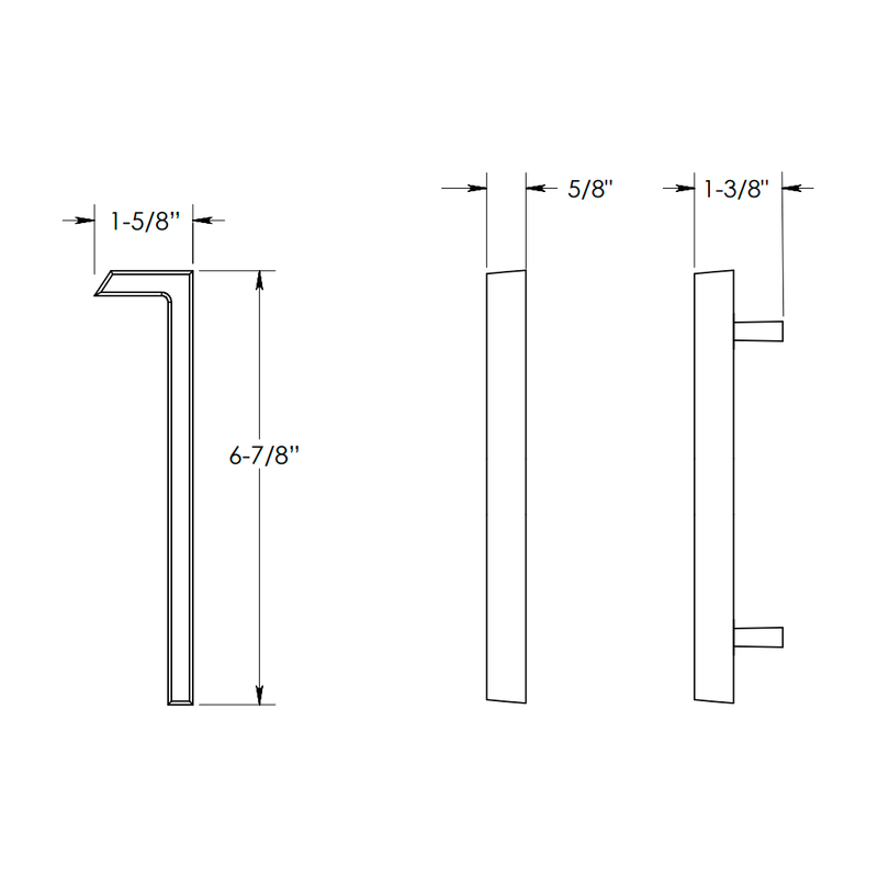 Modern "1" House Numbers - Wall Mount - 7" Zinc/Flat Black