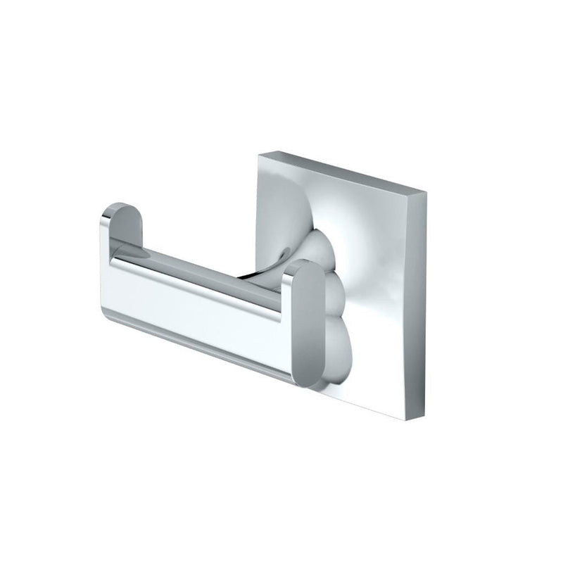 Waterline Single Hook - Wall Mount - 3" Brass/Polished Chrome