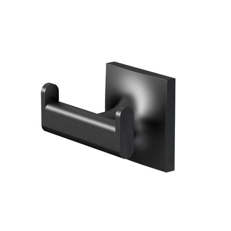 Waterline Single Hook - Wall Mount - 3" Brass/Matt Black