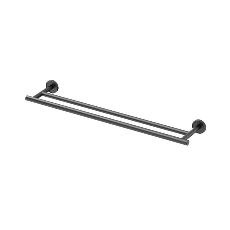Sky Double Towel Bar - Wall Mount - 24" Brass/Matt Black