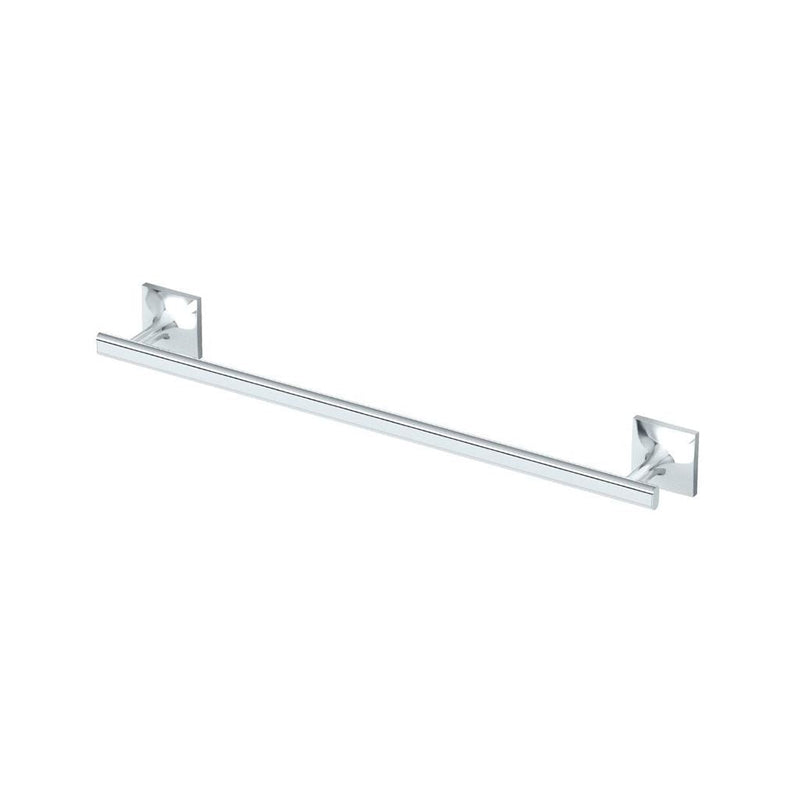 Waterline Single Towel Bar - Wall Mount - 18" Brass/Polished Chrome