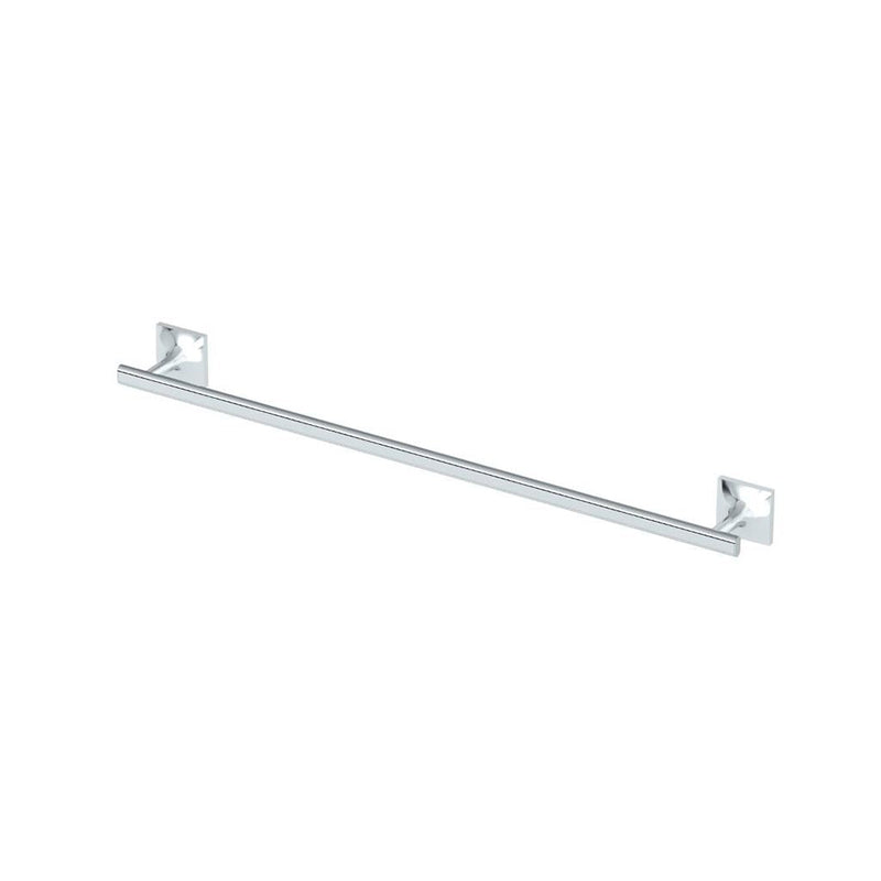 Waterline Single Towel Bar - Wall Mount - 24" Brass/Polished Chrome
