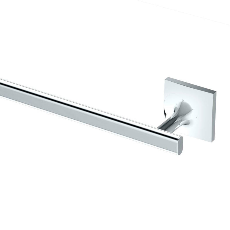 Waterline Single Towel Bar - Wall Mount - 24" Brass/Polished Chrome