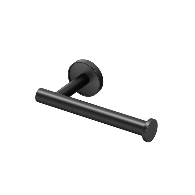 Sky Euro Toilet Paper Holder - Wall Mount - 7" Brass/Matt Black