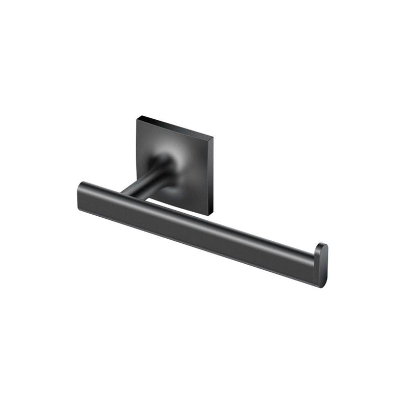 Waterline Euro Toilet Paper Holder - Wall Mount - 7" Brass/Matt Black