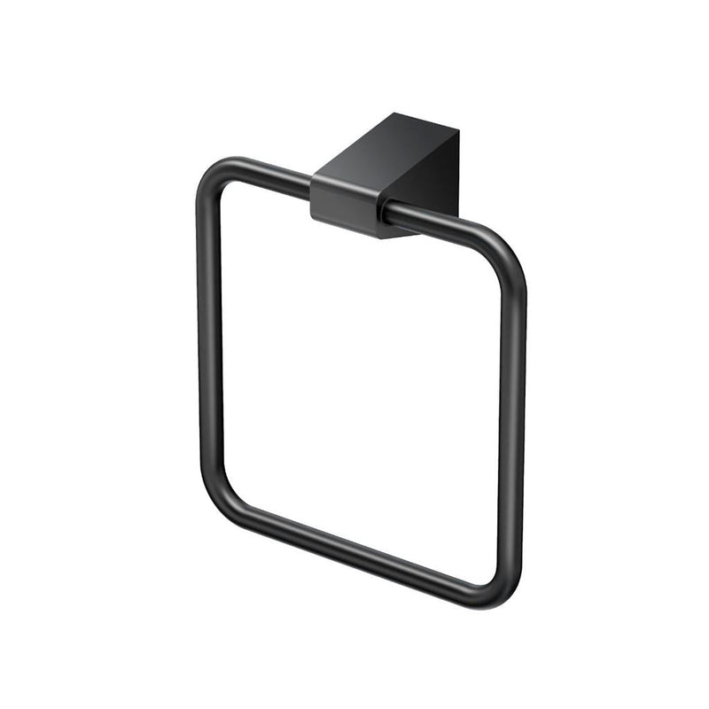 A-Line Towel Ring - Wall Mount - 7" Brass/Matt Black