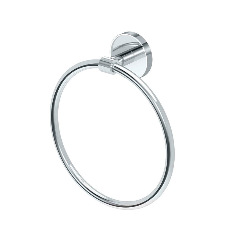 Sky Towel Ring - Wall Mount - 7" Brass/Polished Chrome