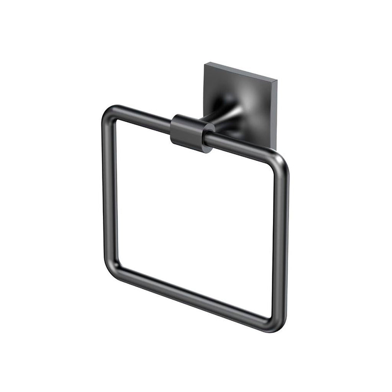 Waterline Towel Ring - Wall Mount - 6" Brass/Matt Black