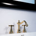 Mozart Bathroom Faucet - Widespread - 8" Brass/Gold