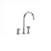 Web Sidespread Kitchen Faucet - Widespread - 15" Brass/Polished Chrome